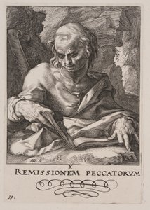Saint Simon, du Christ, des Apôtres et de Saint Paul avec le Credo - Hendrick Goltzius