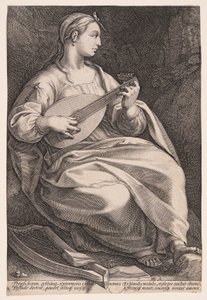Terpsichore, la muse de la danse, extrait des Neuf Muses - Hendrick Goltzius