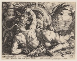 Le dragon dévorant les compagnons de Cadmus - Hendrick Goltzius