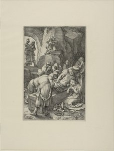 La mise au tombeau, planche onze de La Passion du Christ - Hendrick Goltzius