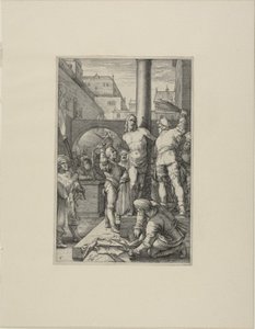 La Flagellation, planche six de La Passion du Christ - Hendrick Goltzius
