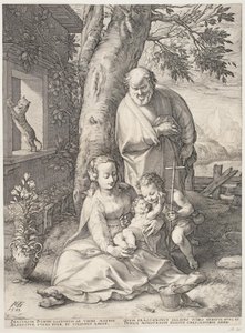 La Sainte Famille avec le jeune Saint Jean-Baptiste - Hendrick Goltzius