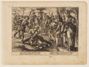 Le martyre de saint Thomas, extrait du Martyre du Christ et des Apôtres