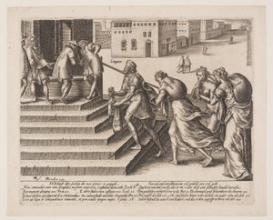 Justice inégale, planche 4 de Les abus de droit - Hendrick Goltzius