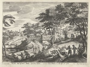 Paysage avec une scène de chasse - Hendrick Hondius (I)