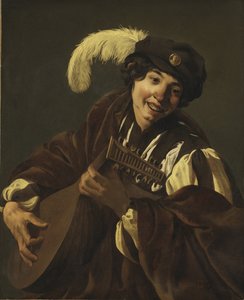 Un garçon joue du luth (l