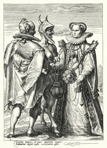 Mariage pour la richesse célébré par Satan - Hendrik (after) Goltzius