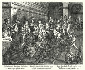 Le Banquet chez Tarquin - Hendrik (after) Goltzius