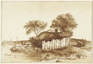 Petite maison avec cour clôturée au bord de l