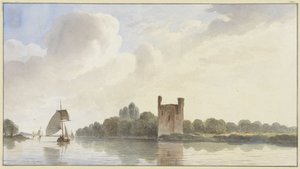 Ruine de la maison de Merwede près de Dordrecht sur la Meuse