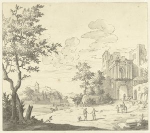 Vue italienne avec ruine - Hendrik Carré (II)