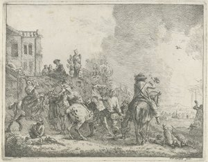 Chasse au faucon - Hendrik Frans van Lint