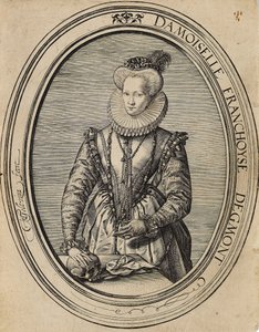 Françoise de Luxembourg, comtesse de Gavre, dame de Fiennes 1495-1557, 1580 - Hendrik Goltzius