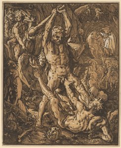 Hercule tuant Cacus - Hendrik Goltzius