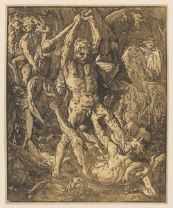 Hercule tuant Cacus - Hendrik Goltzius
