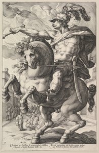 Marcus Curtius, de la série Les Héros romains - Hendrik Goltzius
