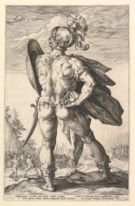 Marcus Valerius, de la série Les Héros romains, 1586 - Hendrik Goltzius