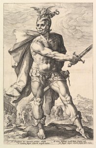 Mucius Scaevola, de la série Les Héros Romains, 1586 - Hendrik Goltzius