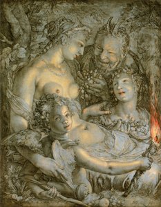 Sine Cerere et Libero friget Venus (Sans Cérès et Bacchus, Vénus gèlerait) - Hendrik Goltzius