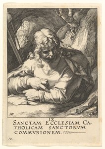 Saint Jacques le Mineur, de Christ, les Apôtres et Saint Paul avec le Credo - Hendrik Goltzius