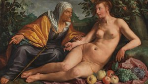 Vertumne et Pomone - Hendrik Goltzius