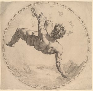 Phaéton - Hendrik Goltzius, after Cornelis Cornelisz van Haarlem