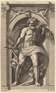 Neptune - Hendrik Goltzius after Polidoro da Caravaggio