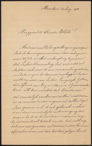 Lettre à August Allebé