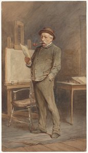 Portrait de Charles Rochussen dans son atelier - Hendrik Jan Carel Linse