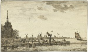 Vue du port à Oude Hooft à Rotterdam