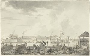 Le château de Batavia, vu depuis le Houtkrap