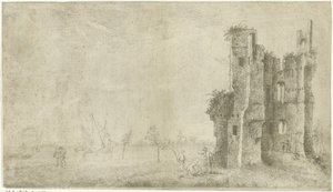 Ruine de la Maison de Merwede près de Dordrecht