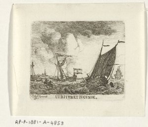 Navires sur une mer agitée