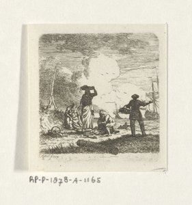 Pêcheurs sur la plage