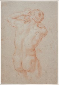 Triton soufflant dans une conque vu de dos - Hendrik Krock