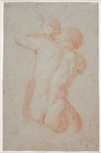 Triton soufflant dans une conque vu de dos - Hendrik Krock