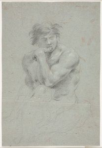 Étude de modèle masculin, torse et bas du corps esquissés - Hendrik Krock
