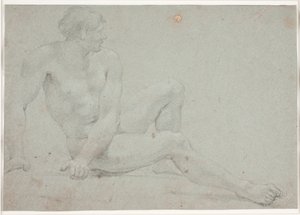 Étude de modèle masculin, assis - Hendrik Krock
