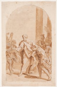 Saint Pierre baptise le centurion Corneille. (Actes des Apôtres 10, 47-48)