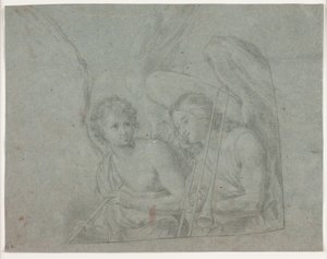 Deux anges avec des instruments de musique - Hendrik Krock