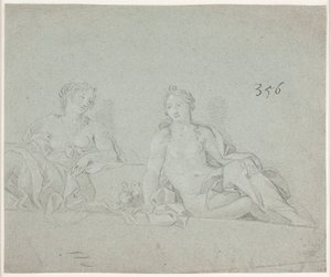 Deux figures féminines assises - Hendrik Krock