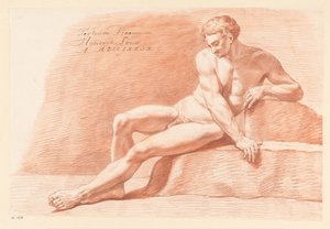 Homme nu assis, vu de face (3e prix 1779) - Hendrik Louw