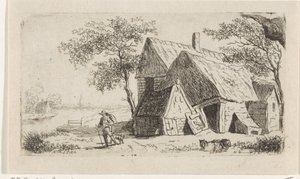 Homme avec chien près d