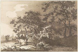 Paysage avec vaches - Hendrik Meijer