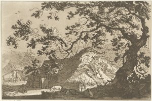 Paysage avec deux fermes