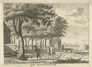 Paysans sur un terrain In het Overmaasse Paysages dans la région de Schieland - Hendrik Roosing