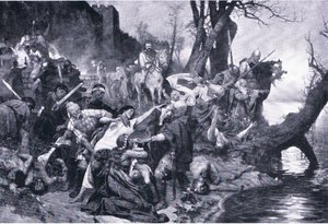 Guerriers de Sviatoslav au massacre sous les murs de Drster (Durostorus), illustration de Repères dans l