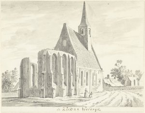 Vue de la petite église blanche à Noordwijkerhout - Hendrik Tavenier