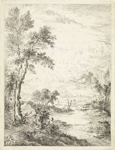 Paysage avec une rivière - Hendrik Tavenier