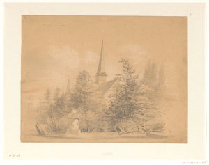 Petite église entre les arbres